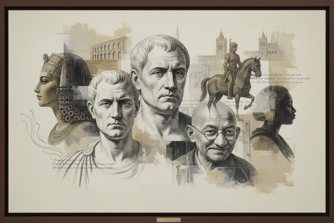 Historical collage - elegant minimalist composition